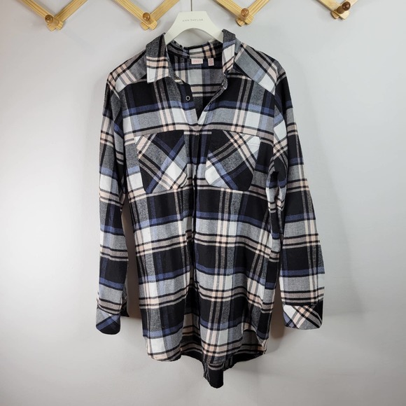 Make & Model Flannel long sleeve shirt Small blue - Picture 6 of 13